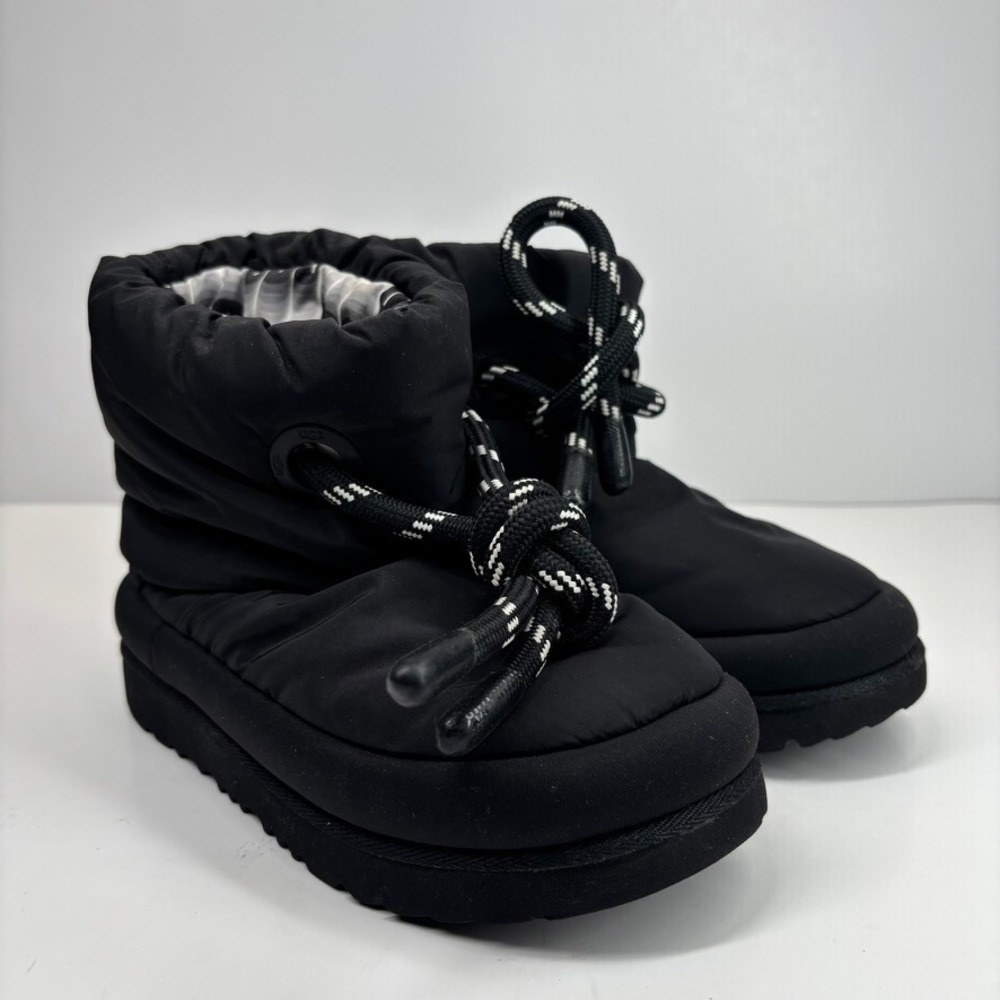 UGG Classic Maxi Short Kids' US Size 1 Black Puffer Winter‎ Snow Boots 1130773K - Picture 13 of 16